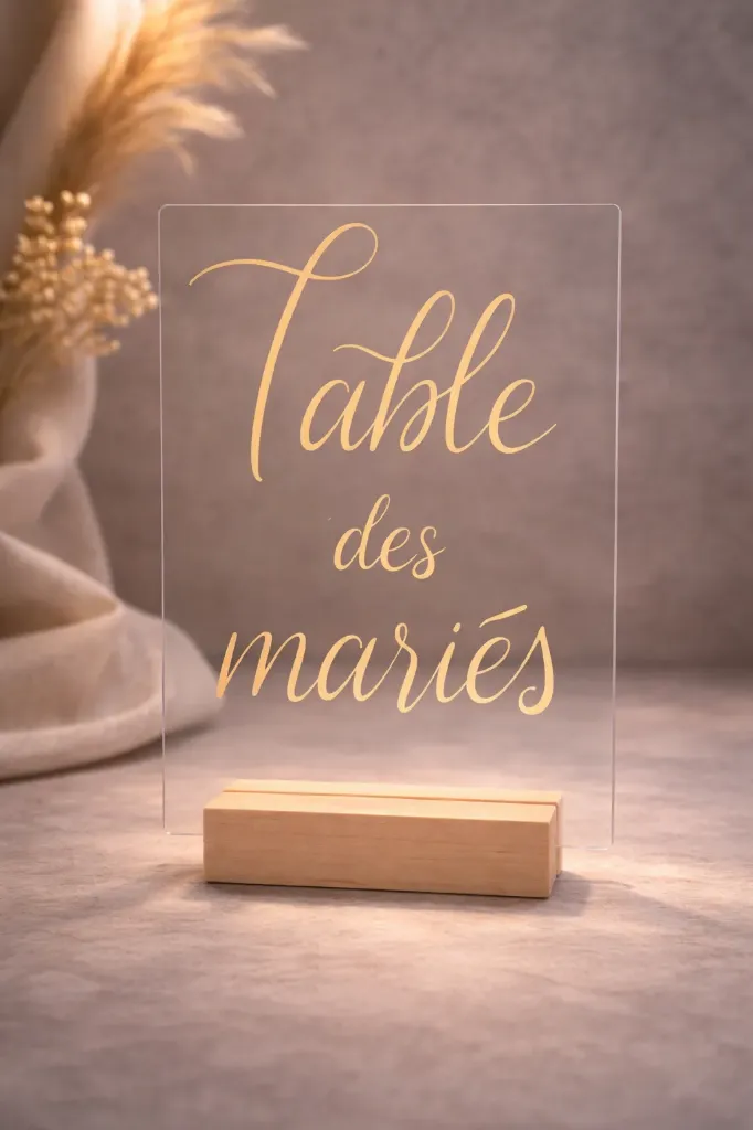 Marque table des mariés