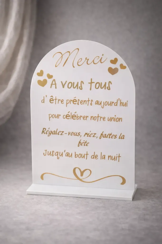 Panneau "remerciement"