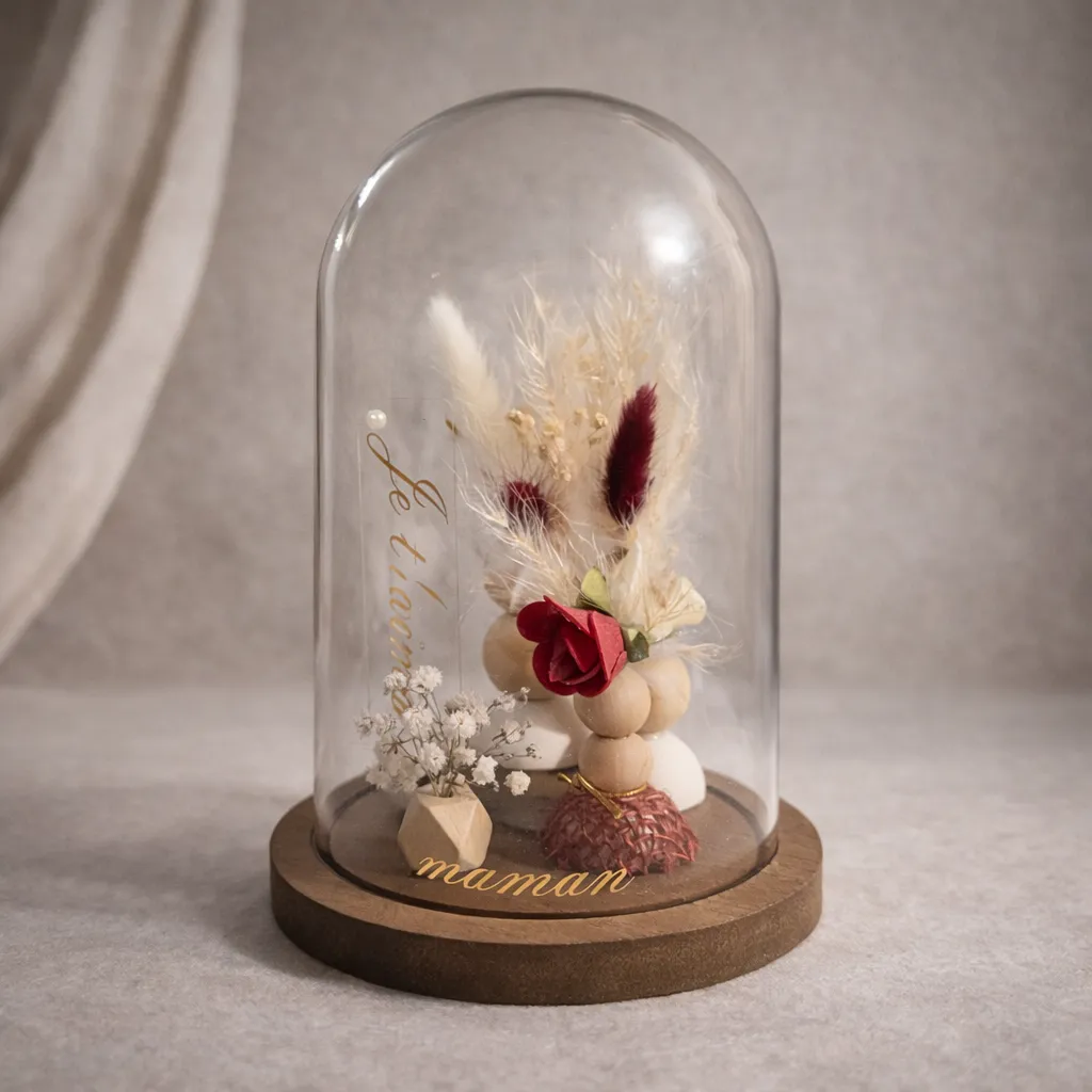 Cloche rouge "Je t'aime maman"