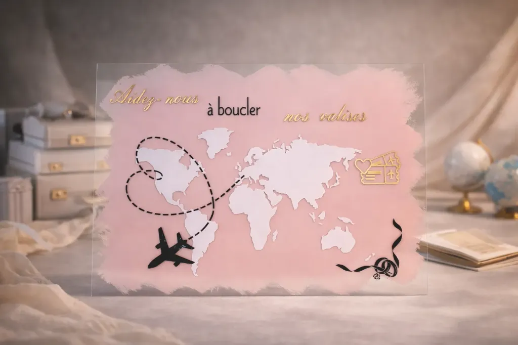 Panneau décoratif pour urne de mariage