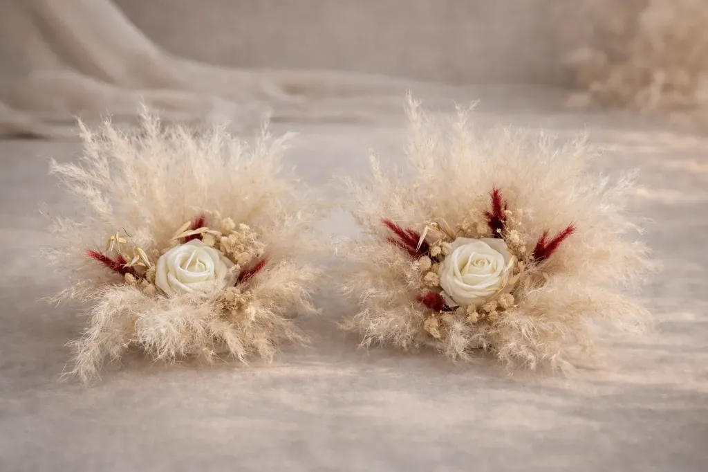 Mini composition florale bohème “Rose Nature”