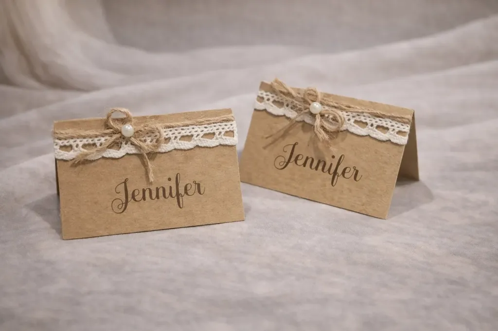 Carte de table élégante en kraft