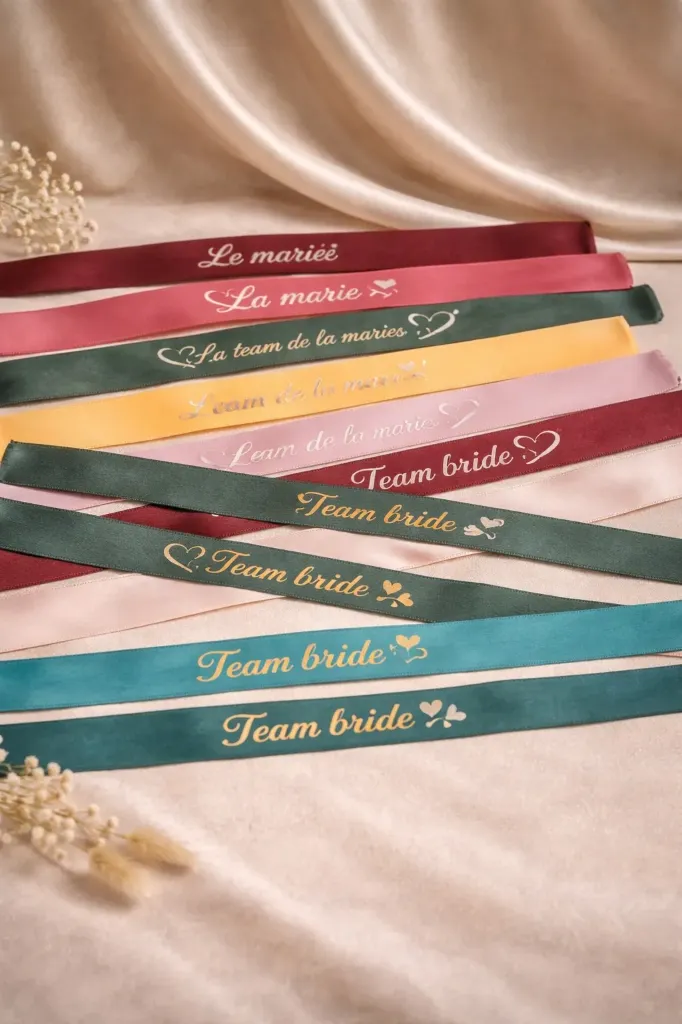 Ruban personnalisé EVJF – Team Bride/Mariée