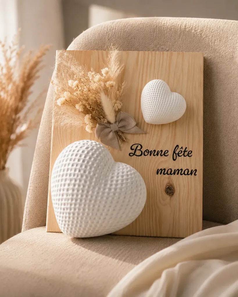 Tableau Cœur “Bonne Fête Maman”